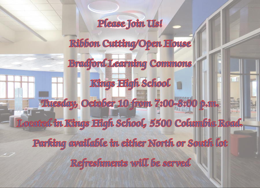 Bradford Learning Commons Open House Invitation